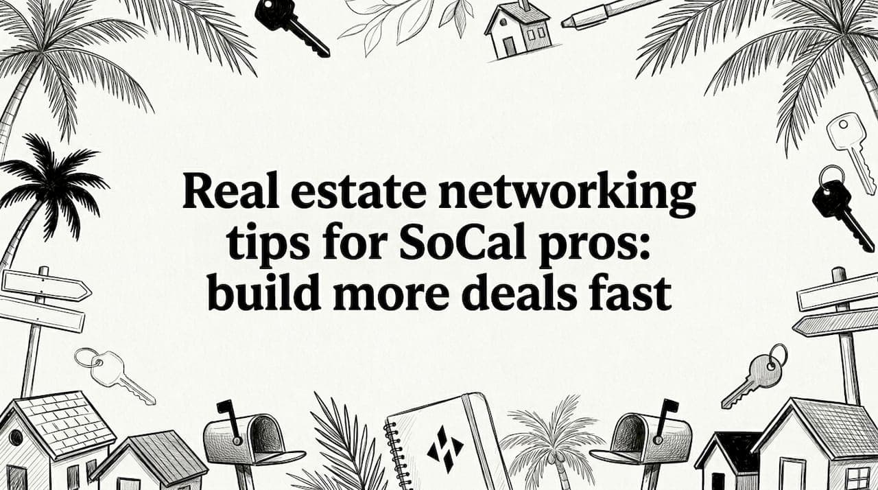 Real estate networking tips for SoCal pros: build more deals fast