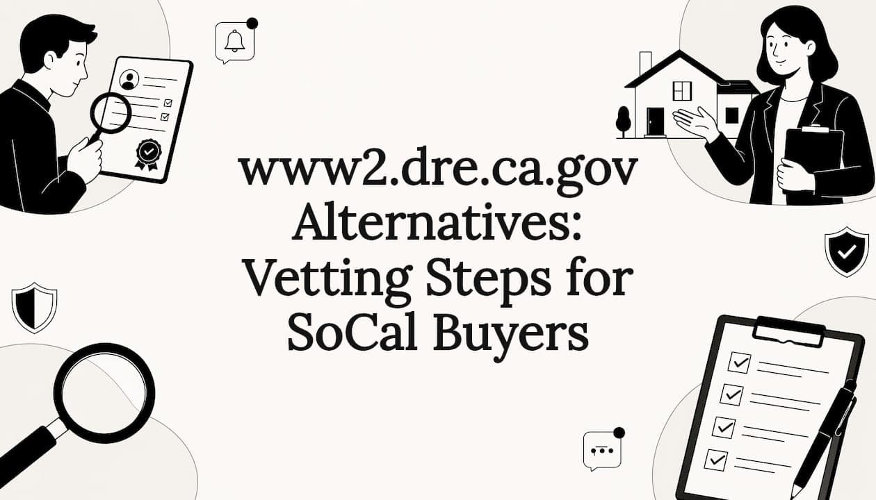 www2.dre.ca.gov Alternatives: Vetting Steps for SoCal Buyers